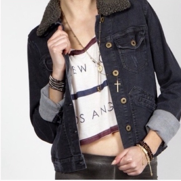 black denim jacket size 20